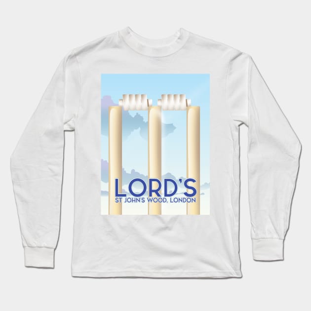 Lords, St Johns Wood London Long Sleeve T-Shirt by nickemporium1